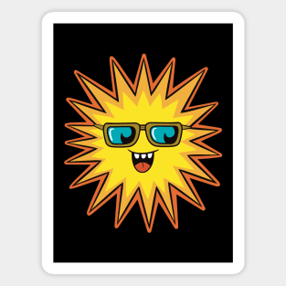 Funny Happy Sun with sunglasses Magnet